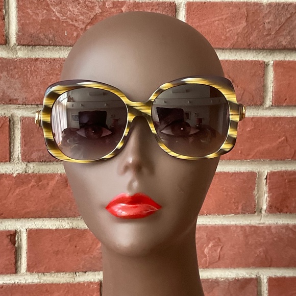 •Gucci Brown Violet Horn GG3189/S Sunglasses - Picture 1 of 13